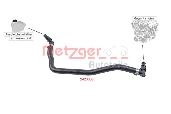 METZGER 2420686 Kühlerschlauch